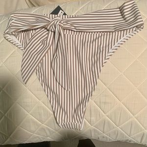 Abercrombie and Fitch High Rise Striped swim bottoms Large